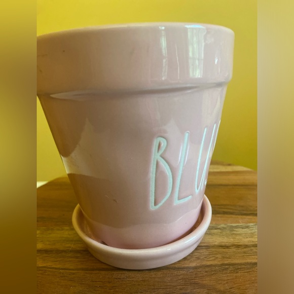 Rae Dunn “Blush” pink flower pot never used for planting just for looks. - Picture 6 of 9